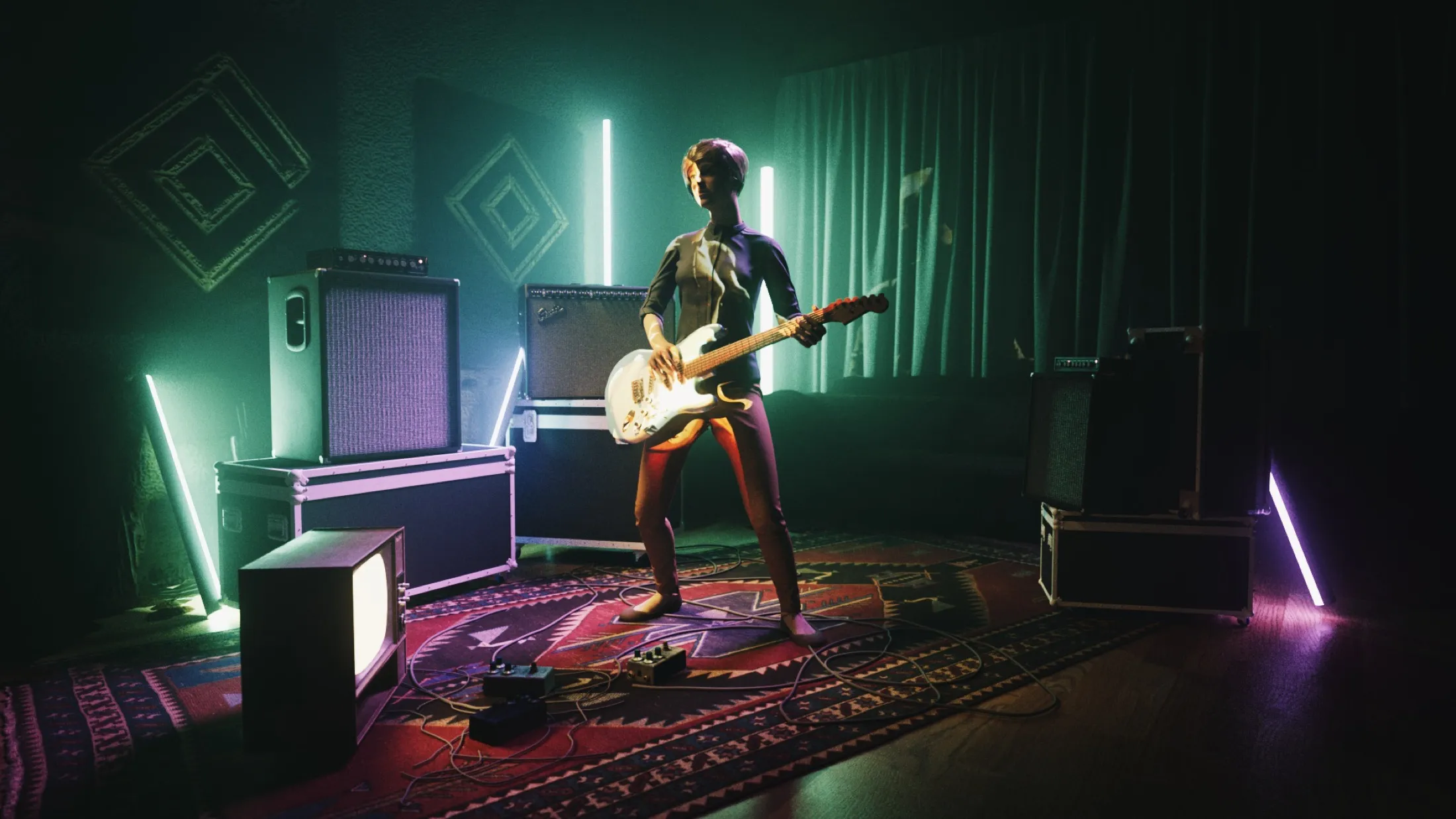KAFT × Fender — Neon projector